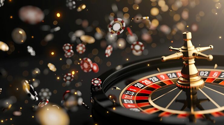 roulette spin payment deposit interface showing QRIS, DANA, OVO, and Mandiri options